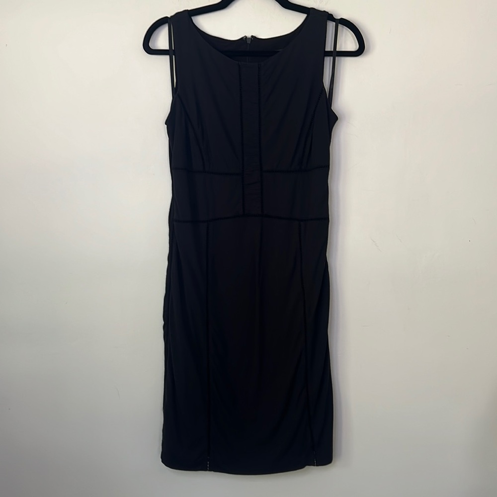 Ann Taylor Eyelet trimmed Sleeveless Body Con sheath Sleeveless Dress